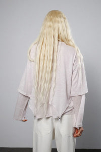 "All good" Layered Pink Blouse