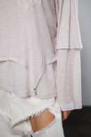 "All good" Layered Pink Blouse