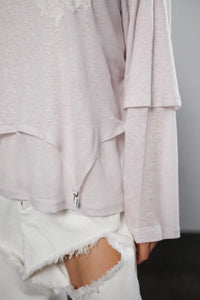 "All good" Layered Pink Blouse