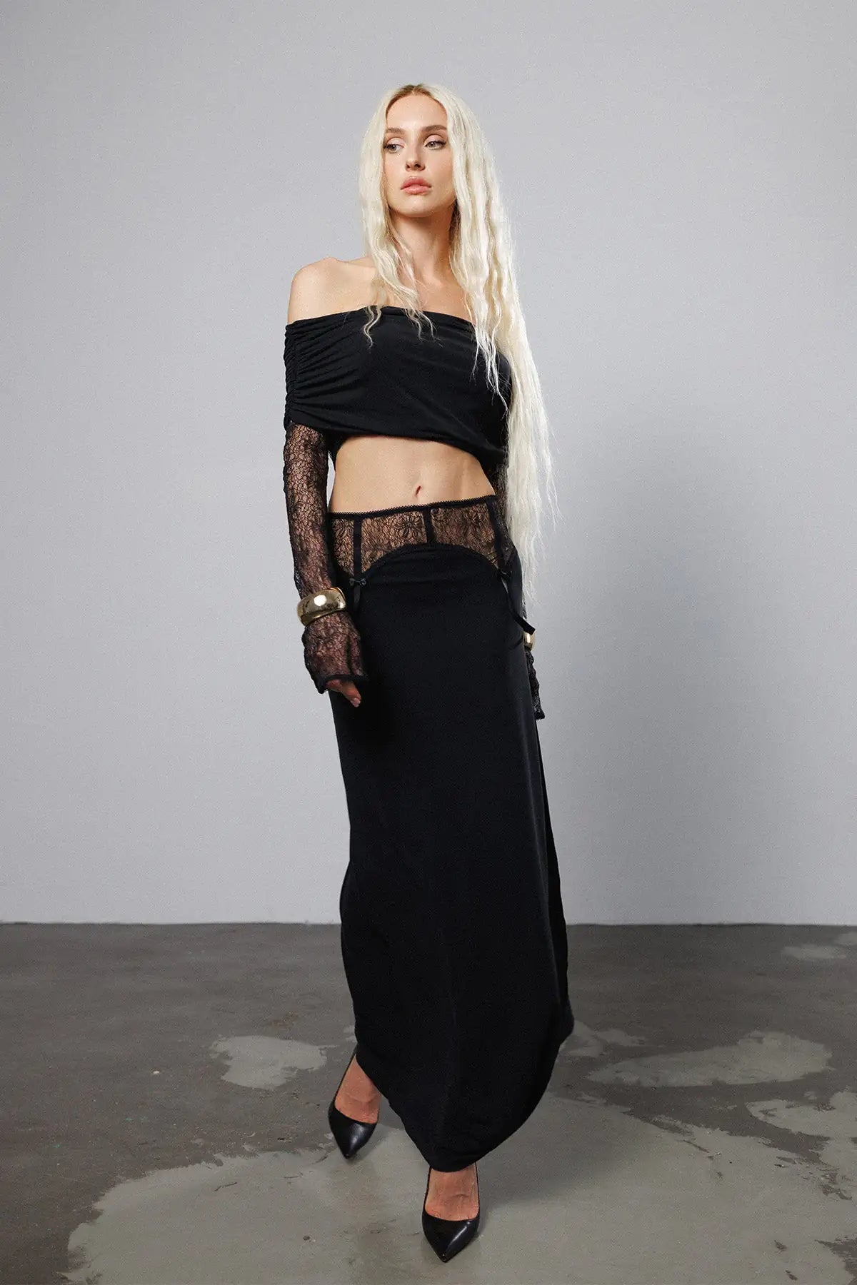"Feel more" Suspender Straps Skirt