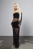 "Typing" Maxi Lace Dress