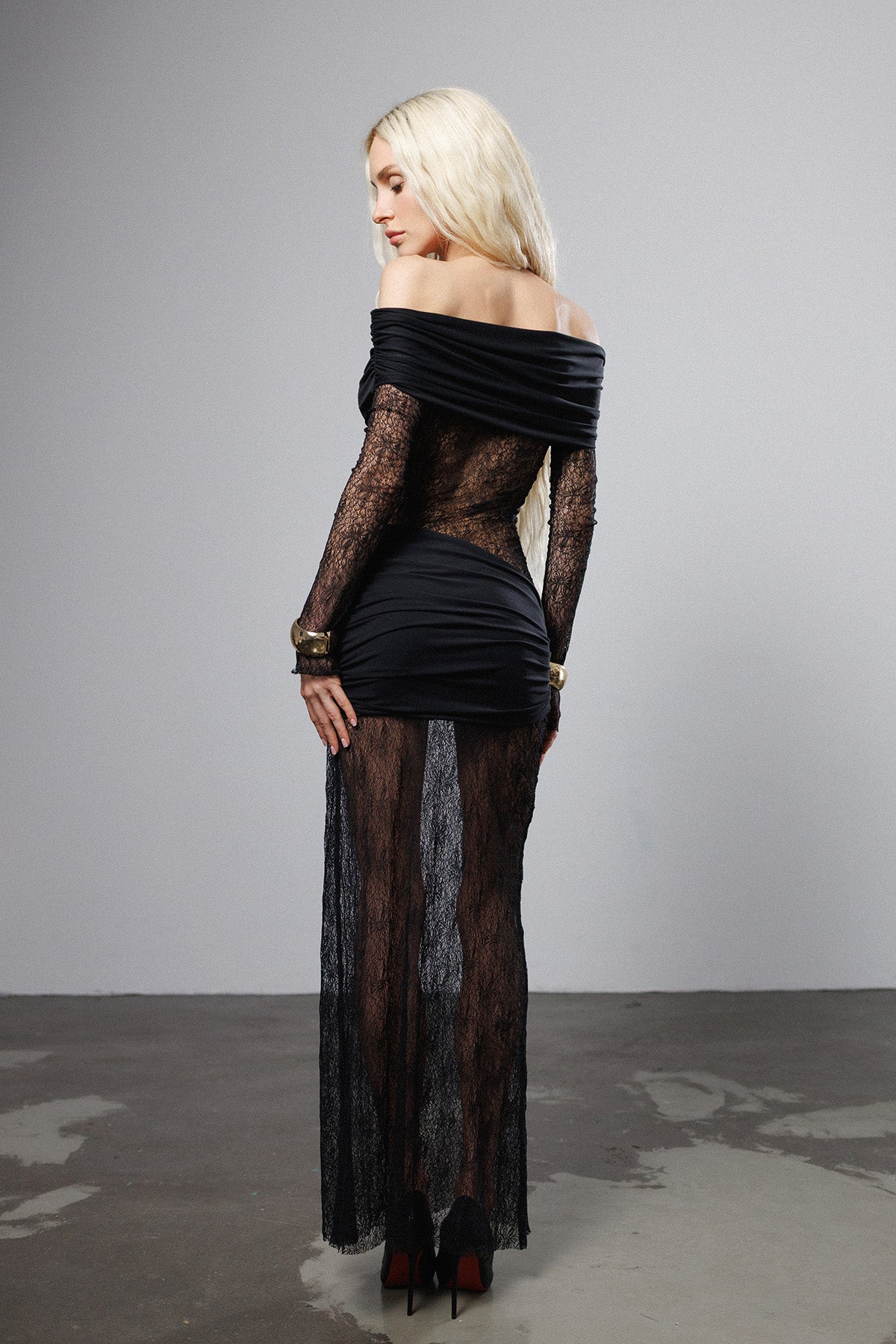 Rochie Maxi din Dantelă "Typing"